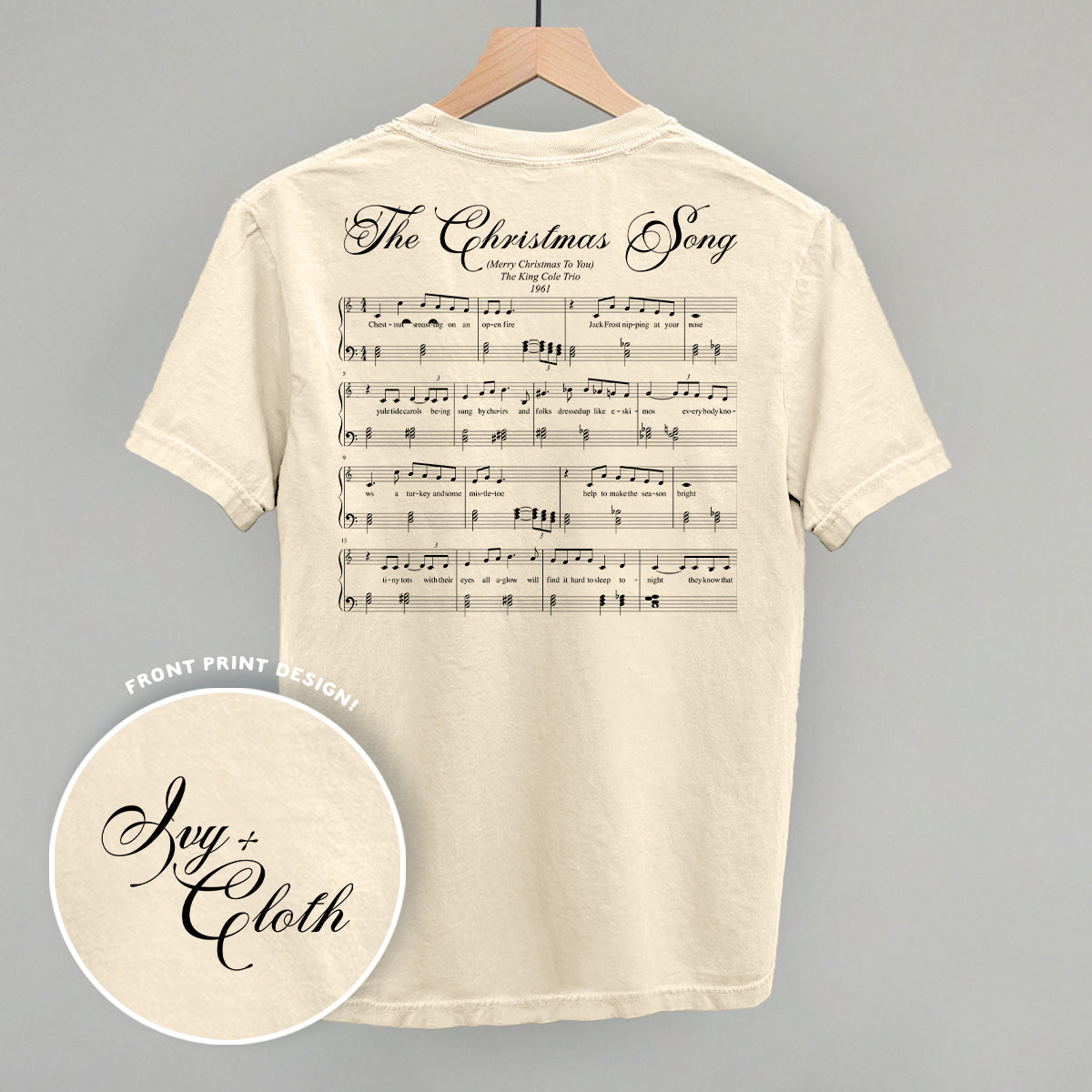 The Christmas Song Sheet Music (Back Print) T-Shirts, Hoodie, Sweatshirt | RetroVerseTees.com (Image 4)