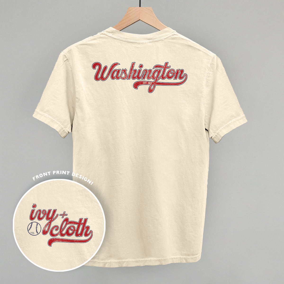 Washington Baseball (Back Print) T-Shirts, Hoodie, Sweatshirt | RetroVerseTees.com (Image 1)