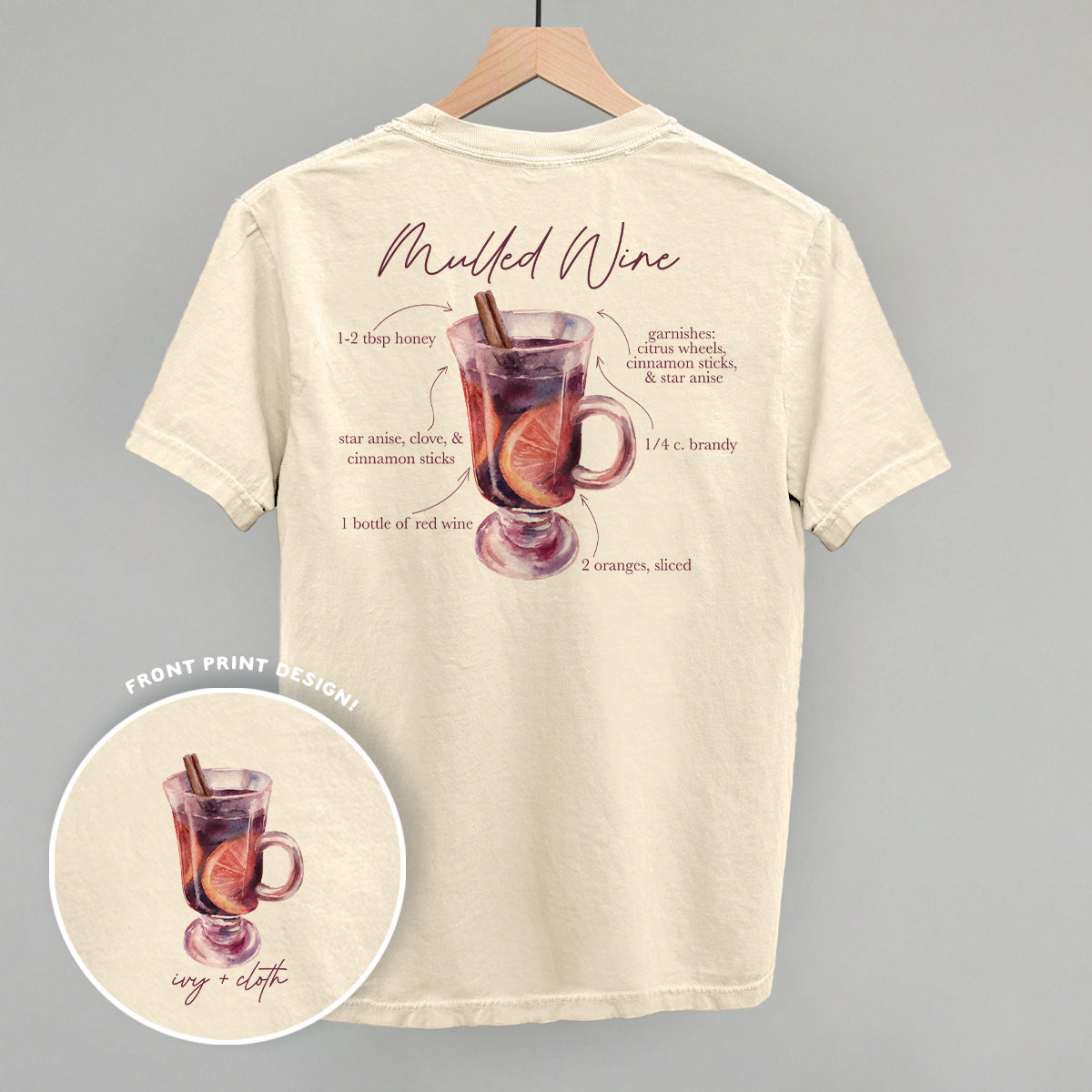 Mulled Wine Recipe (Back Print) T-Shirts, Hoodie, Sweatshirt | RetroVerseTees.com (Image 2)