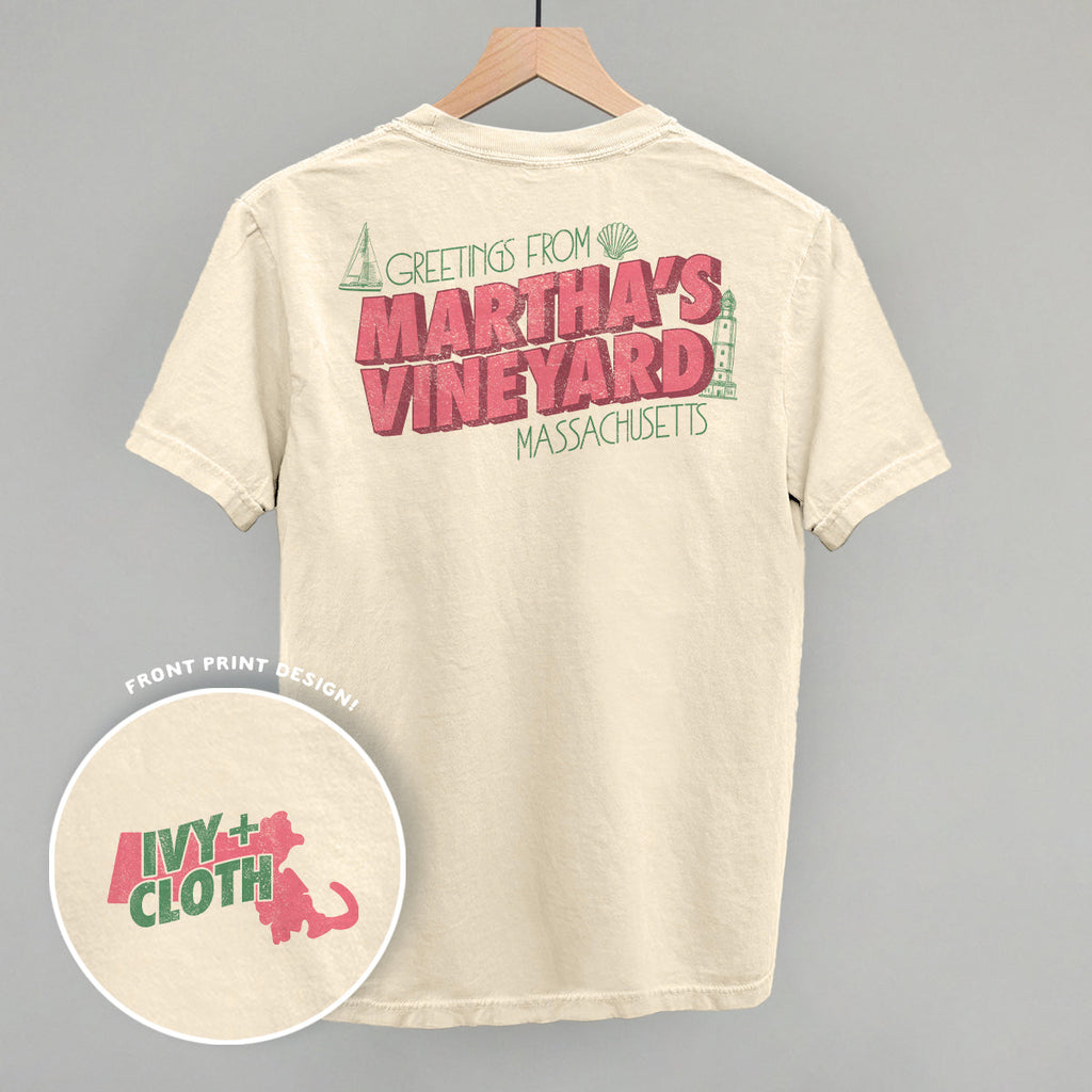 Greetings From Martha's Vineyard (Back Print) T-Shirts, Hoodie, Sweatshirt | RetroVerseTees.com (Image 2)
