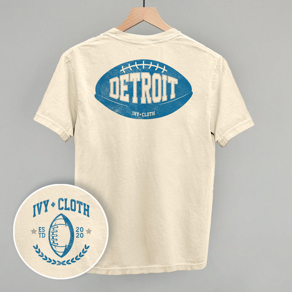 Detroit Football (Back Print) T-Shirts, Hoodie, Sweatshirt | RetroVerseTees.com (Image 1)