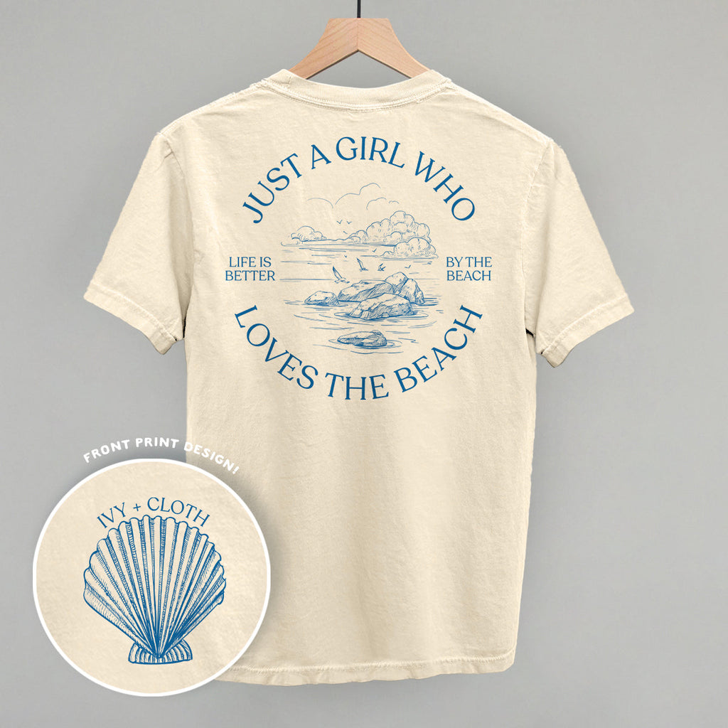 Just A Girl Who Loves The Beach (Back Print) T-Shirts, Hoodie, Sweatshirt | RetroVerseTees.com (Image 4)