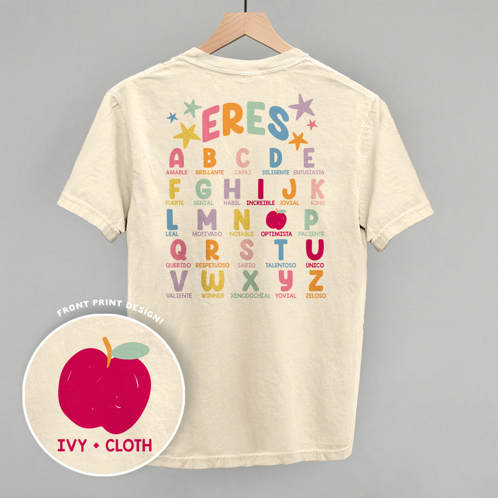 Eres (You Are) Alphabet Spanish (Back Print) T-Shirts, Hoodie, Sweatshirt | RetroVerseTees.com (Image 2)