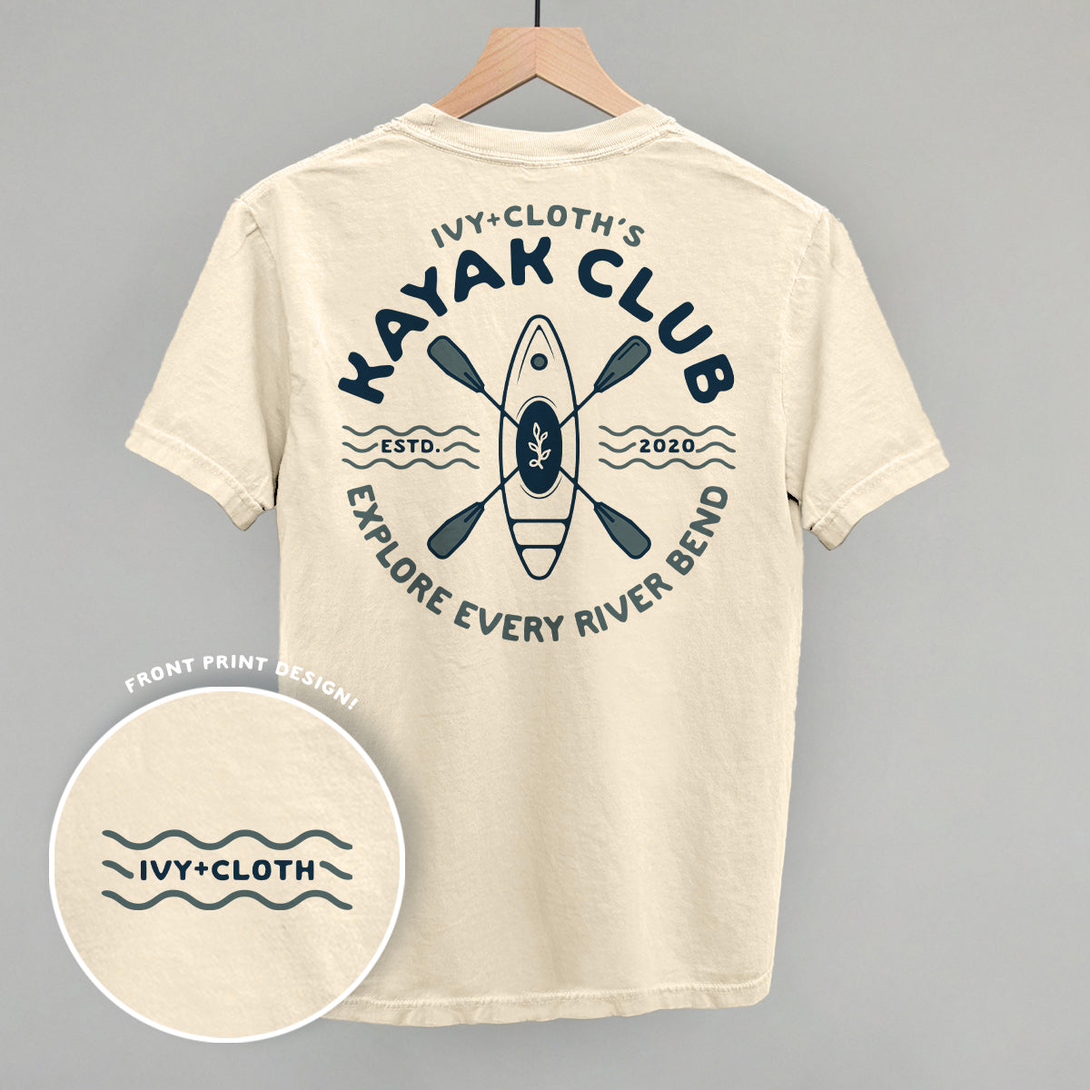 Ivy's Kayak Club (Blue) (Back Print) T-Shirts, Hoodie, Sweatshirt | RetroVerseTees.com (Image 3)