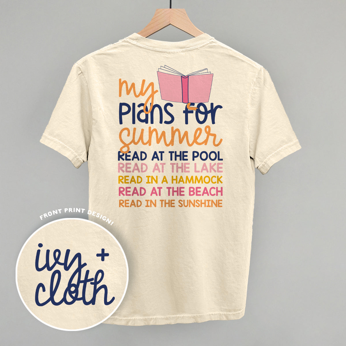 My Reading Plans For Summer (Back Print) T-Shirts, Hoodie, Sweatshirt | RetroVerseTees.com (Image 2)