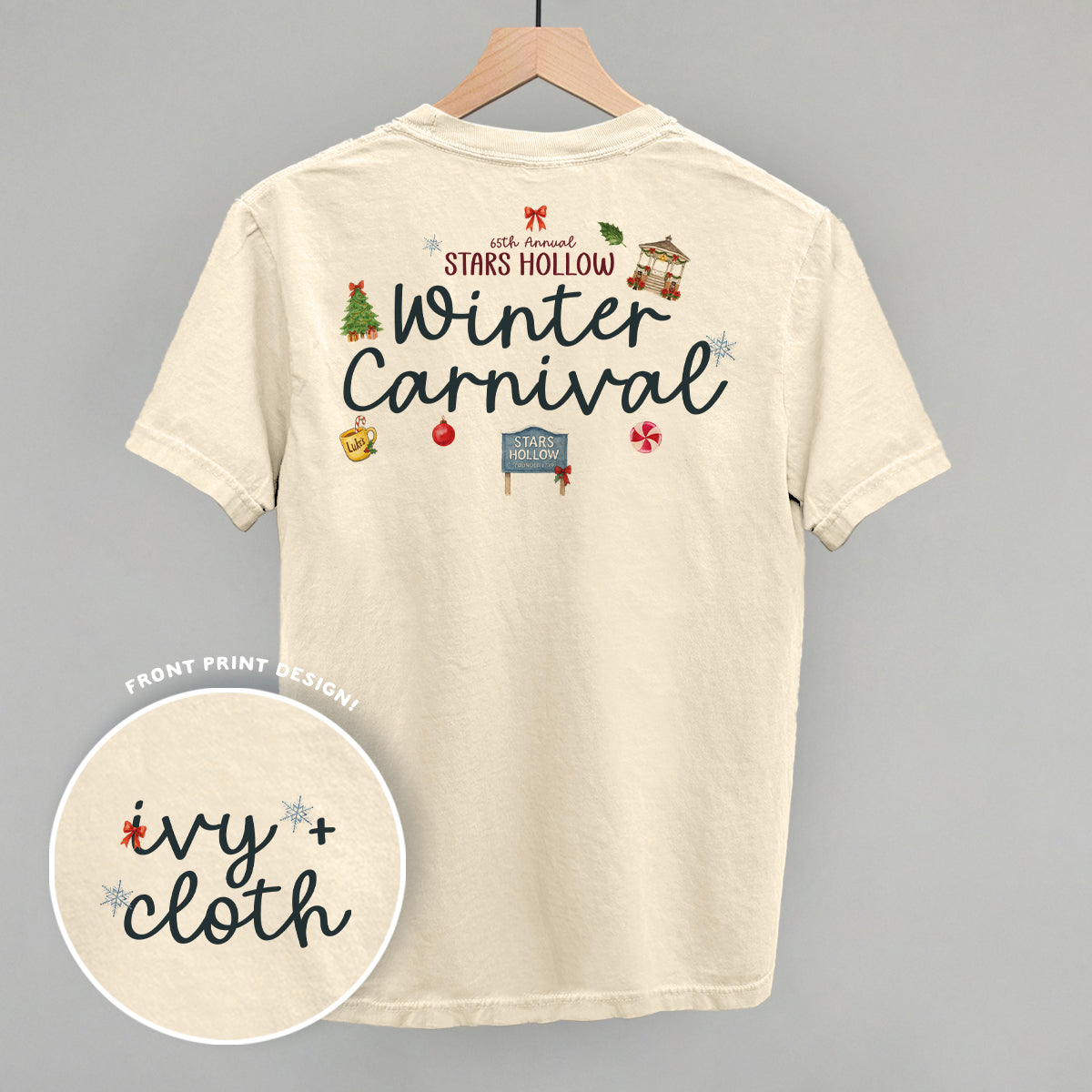 65th Annual Stars Hollow Winter Carnival (Back Print) T-Shirts, Hoodie, Sweatshirt | RetroVerseTees.com (Image 2)