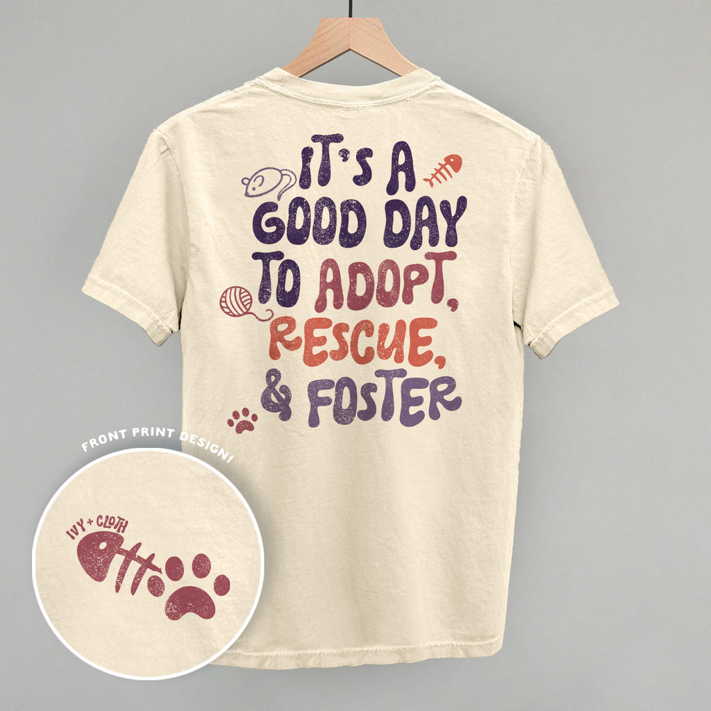 Adopt, Rescue, & Foster Cat (Back Print) T-Shirts, Hoodie, Sweatshirt | RetroVerseTees.com (Image 2)