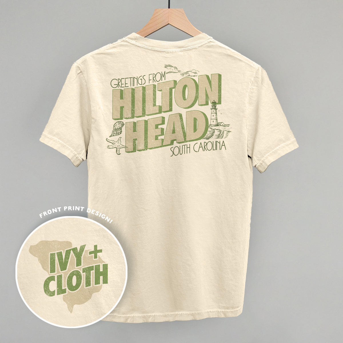 Greetings From Hilton Head (Back Print) T-Shirts, Hoodie, Sweatshirt | RetroVerseTees.com (Image 1)