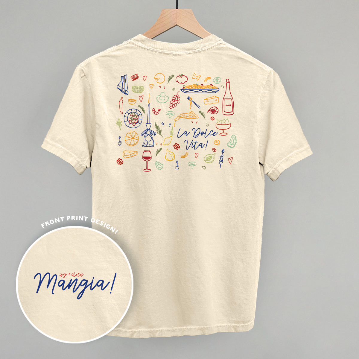 Italian Doodles (Back Print) T-Shirts, Hoodie, Sweatshirt | RetroVerseTees.com (Image 3)