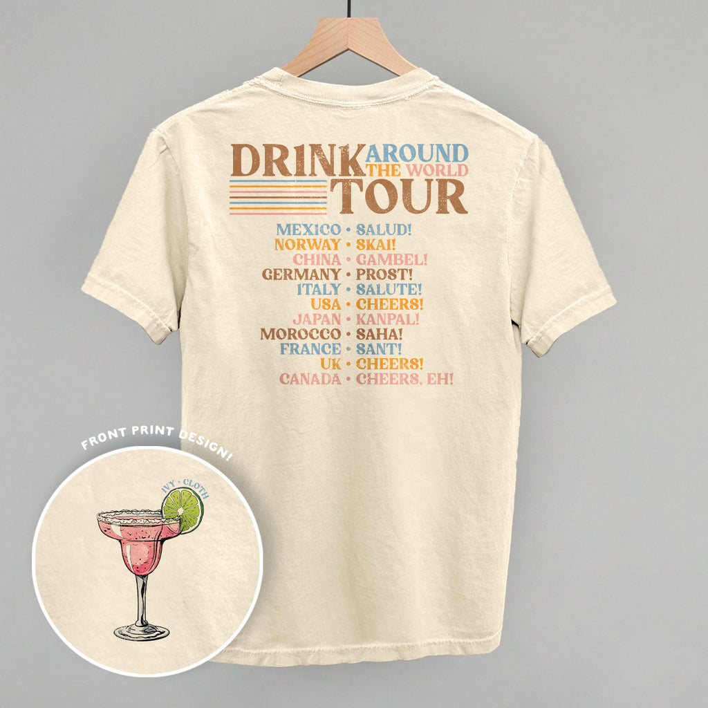 Drink Around The World Tour (Back Print) T-Shirts, Hoodie, Sweatshirt | RetroVerseTees.com (Image 1)