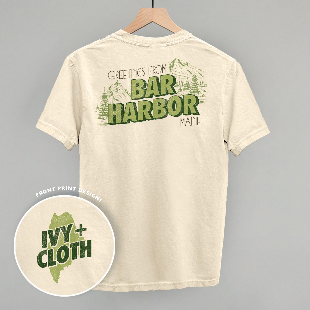 Greetings From Bar Harbor (Back Print) T-Shirts, Hoodie, Sweatshirt | RetroVerseTees.com (Image 3)
