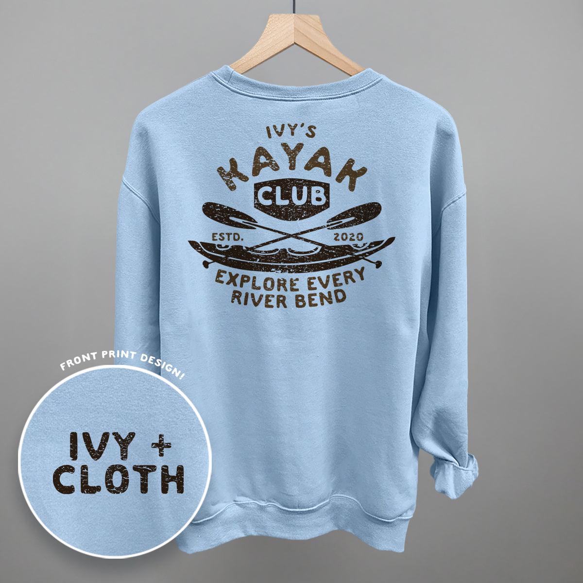 Ivy's Kayak Club (Brown) (Back Print) T-Shirts, Hoodie, Sweatshirt | RetroVerseTees.com (Image 5)