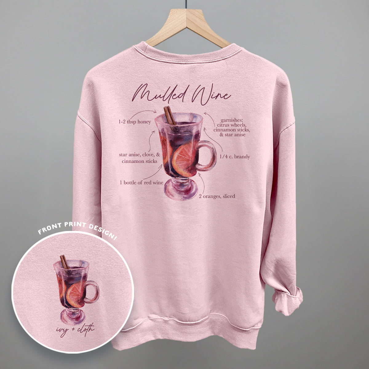Mulled Wine Recipe (Back Print) T-Shirts, Hoodie, Sweatshirt | RetroVerseTees.com (Image 5)