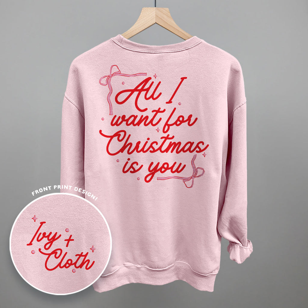 All I Want For Christmas Is You Bows (Back Print) T-Shirts, Hoodie, Sweatshirt | RetroVerseTees.com (Image 5)