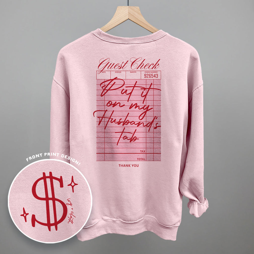Put It On My Husband's Tab (Back Print) T-Shirts, Hoodie, Sweatshirt | RetroVerseTees.com (Image 4)