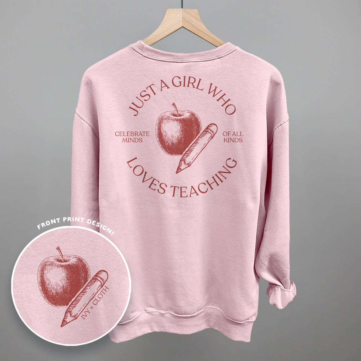 Just A Girl Who Loves Teaching (Back Print) T-Shirts, Hoodie, Sweatshirt | RetroVerseTees.com (Image 5)