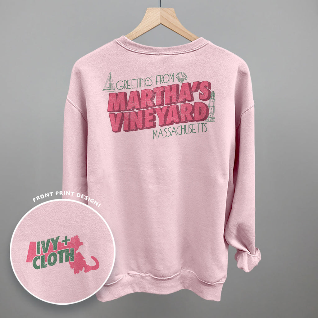 Greetings From Martha's Vineyard (Back Print) T-Shirts, Hoodie, Sweatshirt | RetroVerseTees.com (Image 4)