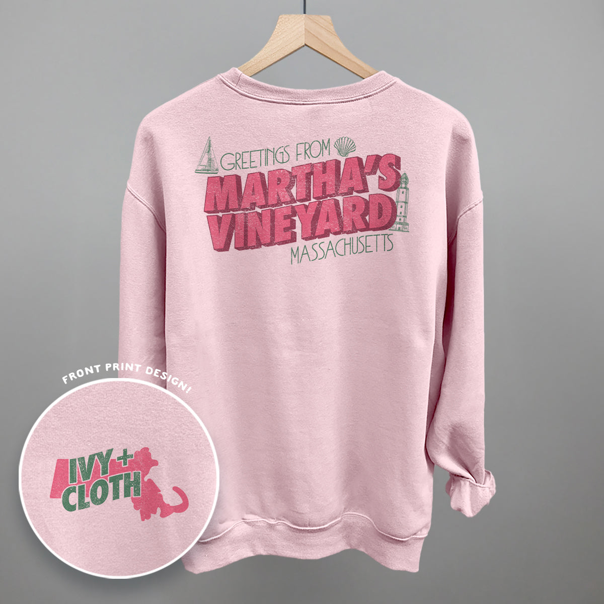 Greetings From Martha's Vineyard (Back Print) T-Shirts, Hoodie, Sweatshirt | RetroVerseTees.com (Image 4)
