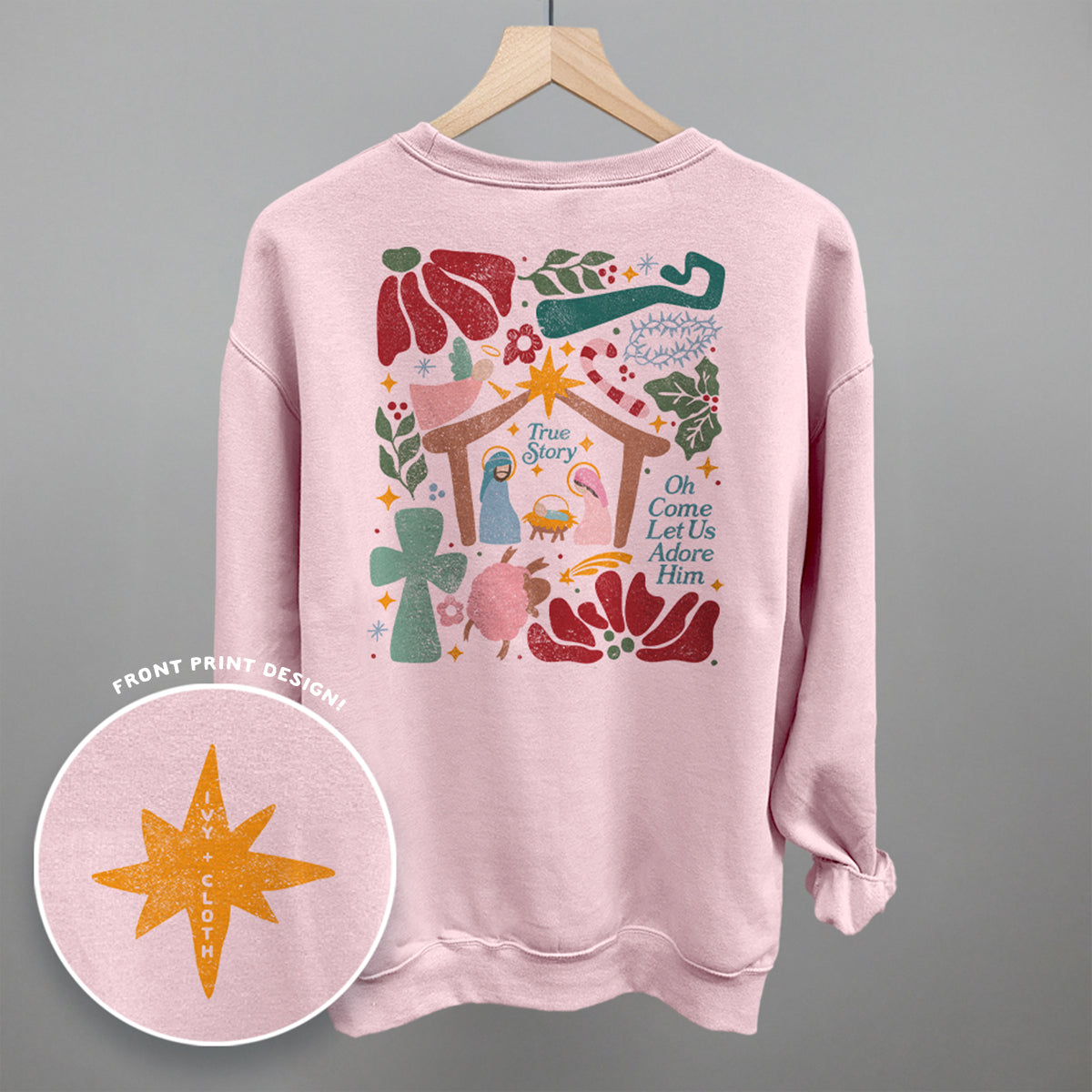 Nativity Doodle (Back Print) T-Shirts, Hoodie, Sweatshirt | RetroVerseTees.com (Image 4)