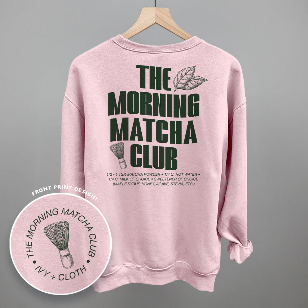 The Morning Matcha Club (Back Print) T-Shirts, Hoodie, Sweatshirt | RetroVerseTees.com (Image 5)