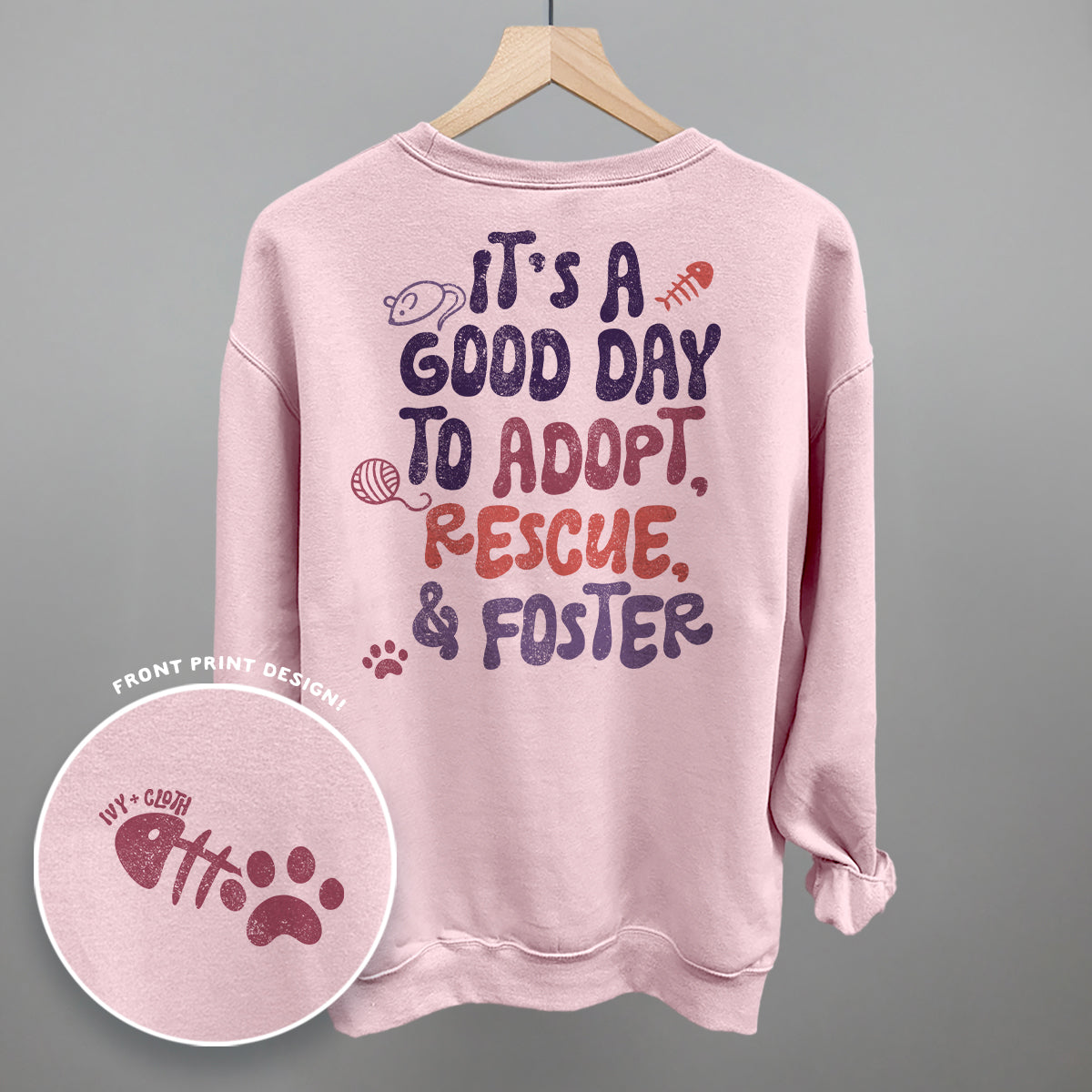 Adopt, Rescue, & Foster Cat (Back Print) T-Shirts, Hoodie, Sweatshirt | RetroVerseTees.com (Image 4)