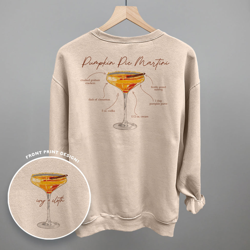 Pumpkin Pie Martini Recipe (Back Print) T-Shirts, Hoodie, Sweatshirt | RetroVerseTees.com (Image 3)