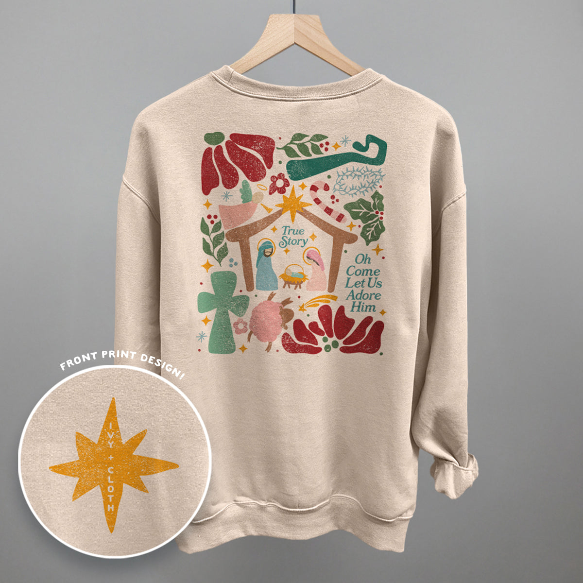 Nativity Doodle (Back Print) T-Shirts, Hoodie, Sweatshirt | RetroVerseTees.com (Image 5)