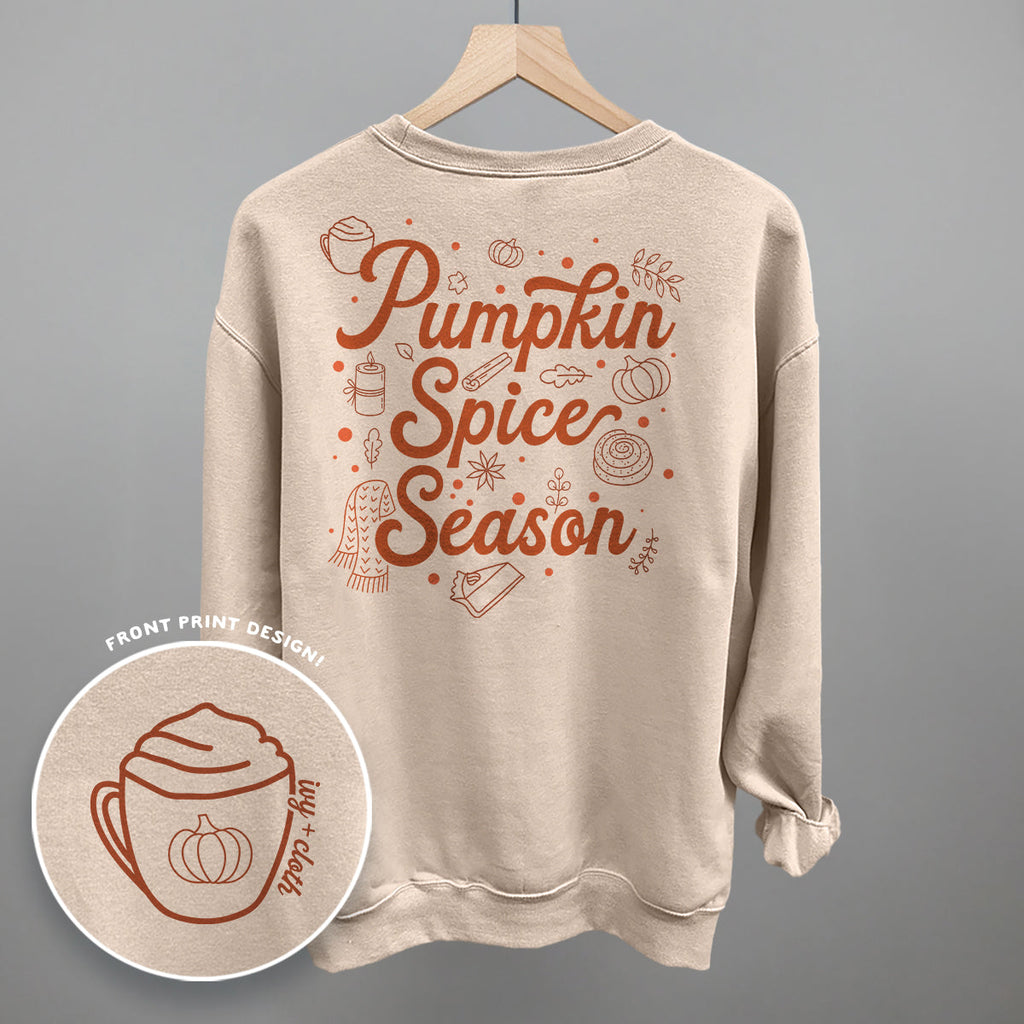 Pumpkin Spice Season Doodles (Back Print) T-Shirts, Hoodie, Sweatshirt | RetroVerseTees.com (Image 4)