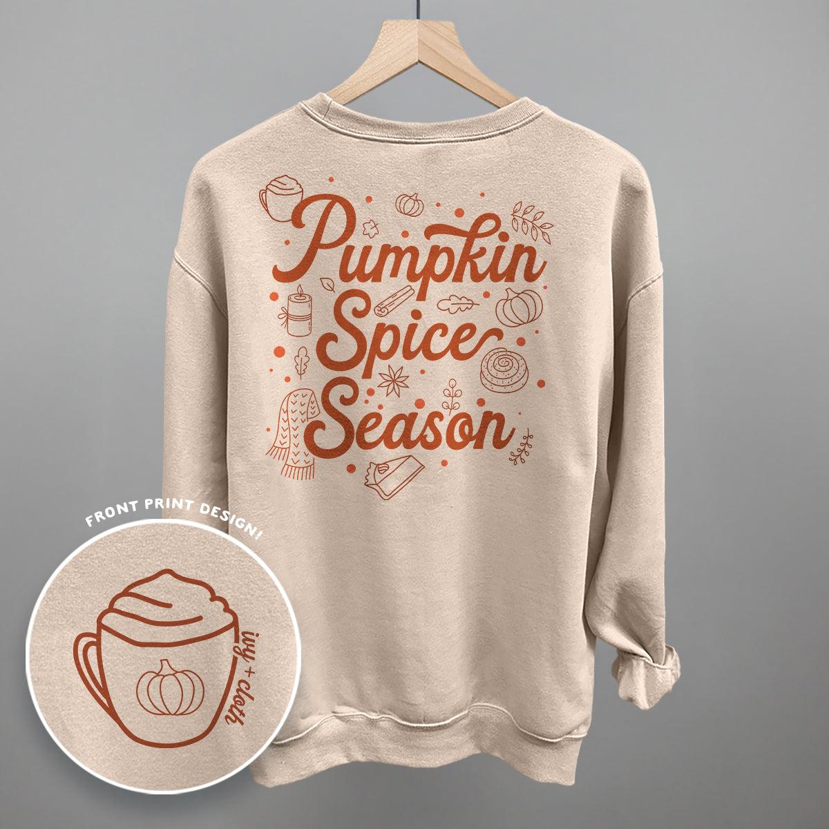 Pumpkin Spice Season Doodles (Back Print) T-Shirts, Hoodie, Sweatshirt | RetroVerseTees.com (Image 4)