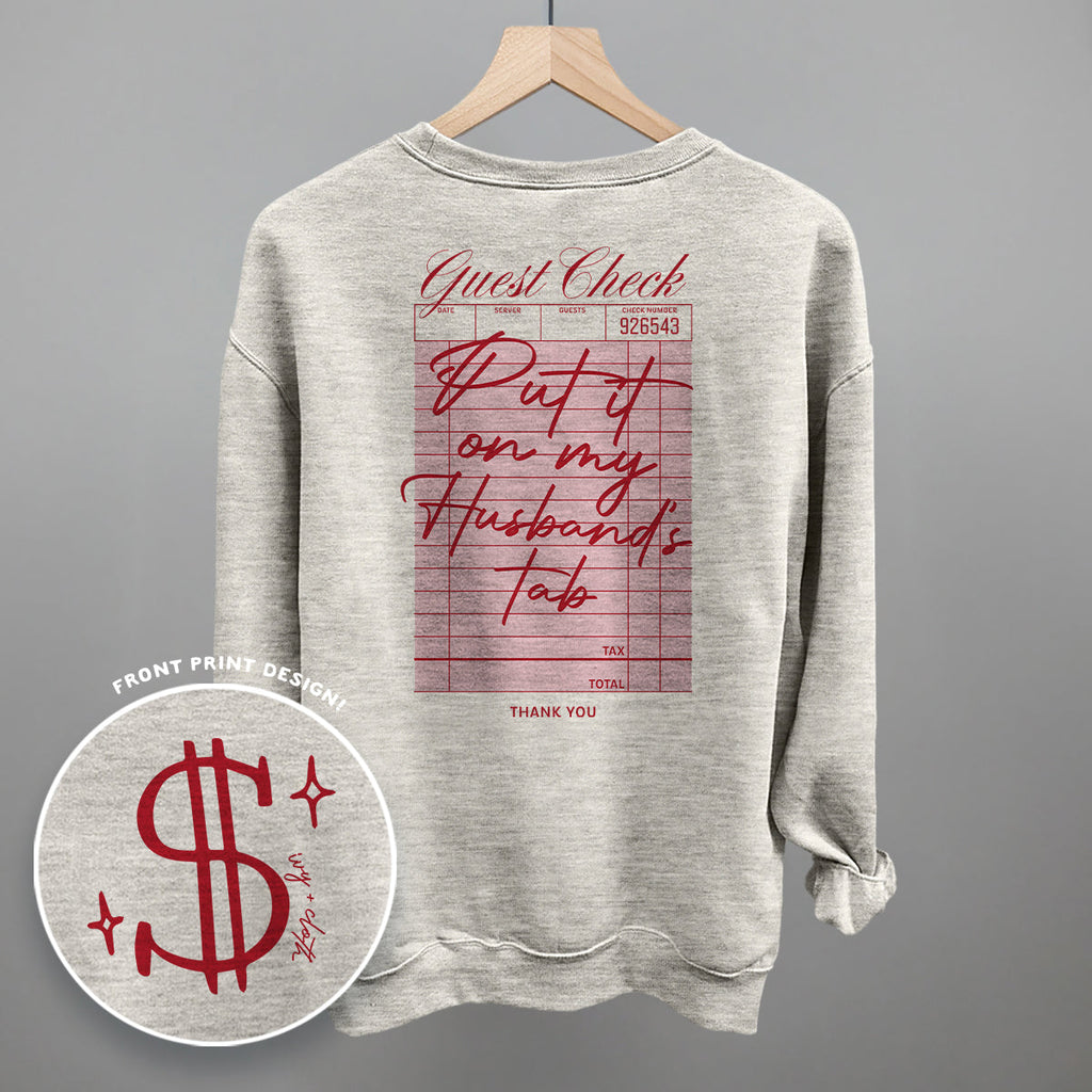 Put It On My Husband's Tab (Back Print) T-Shirts, Hoodie, Sweatshirt | RetroVerseTees.com (Image 5)