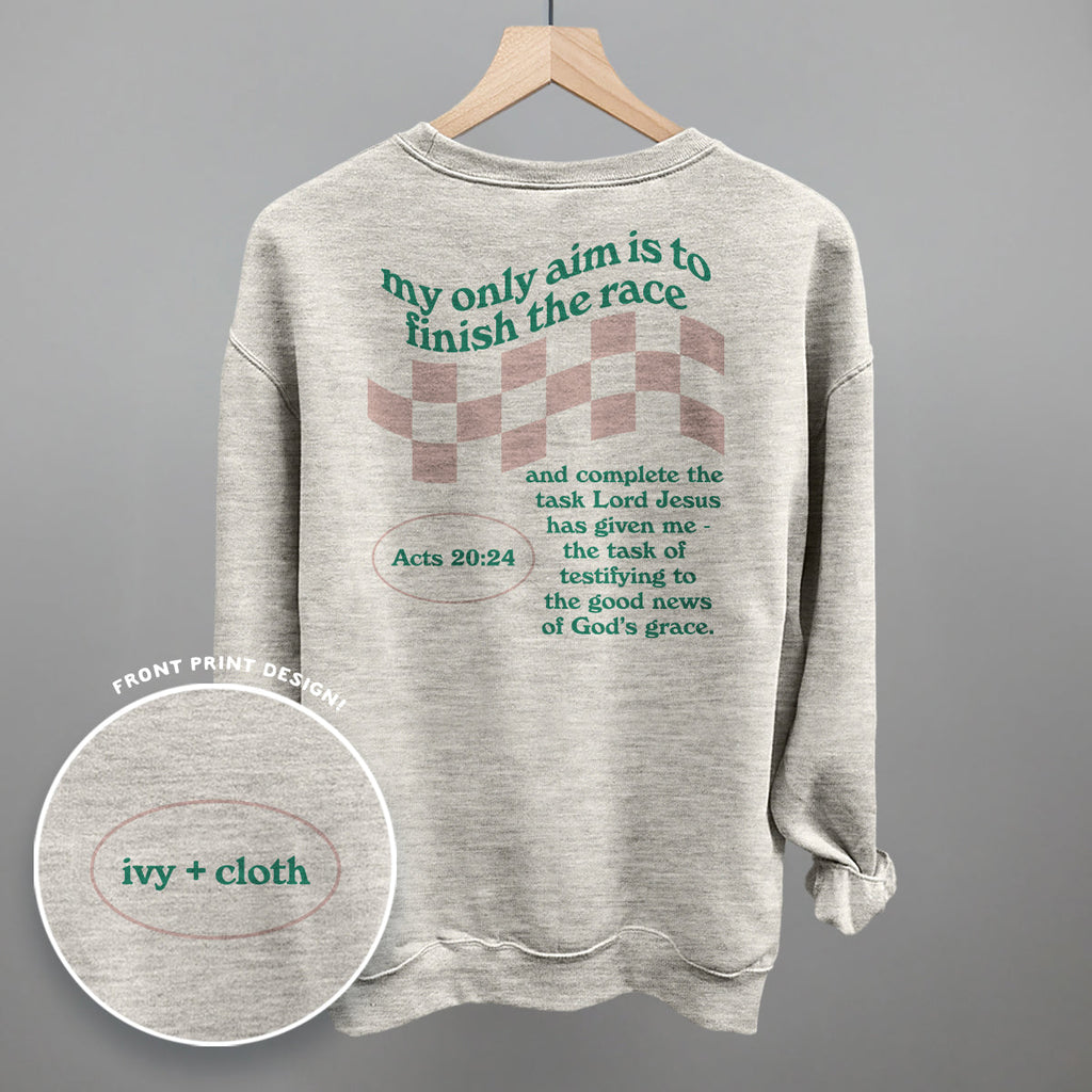 My Only Aim Is To Finish The Race (Back Print) T-Shirts, Hoodie, Sweatshirt | RetroVerseTees.com (Image 3)