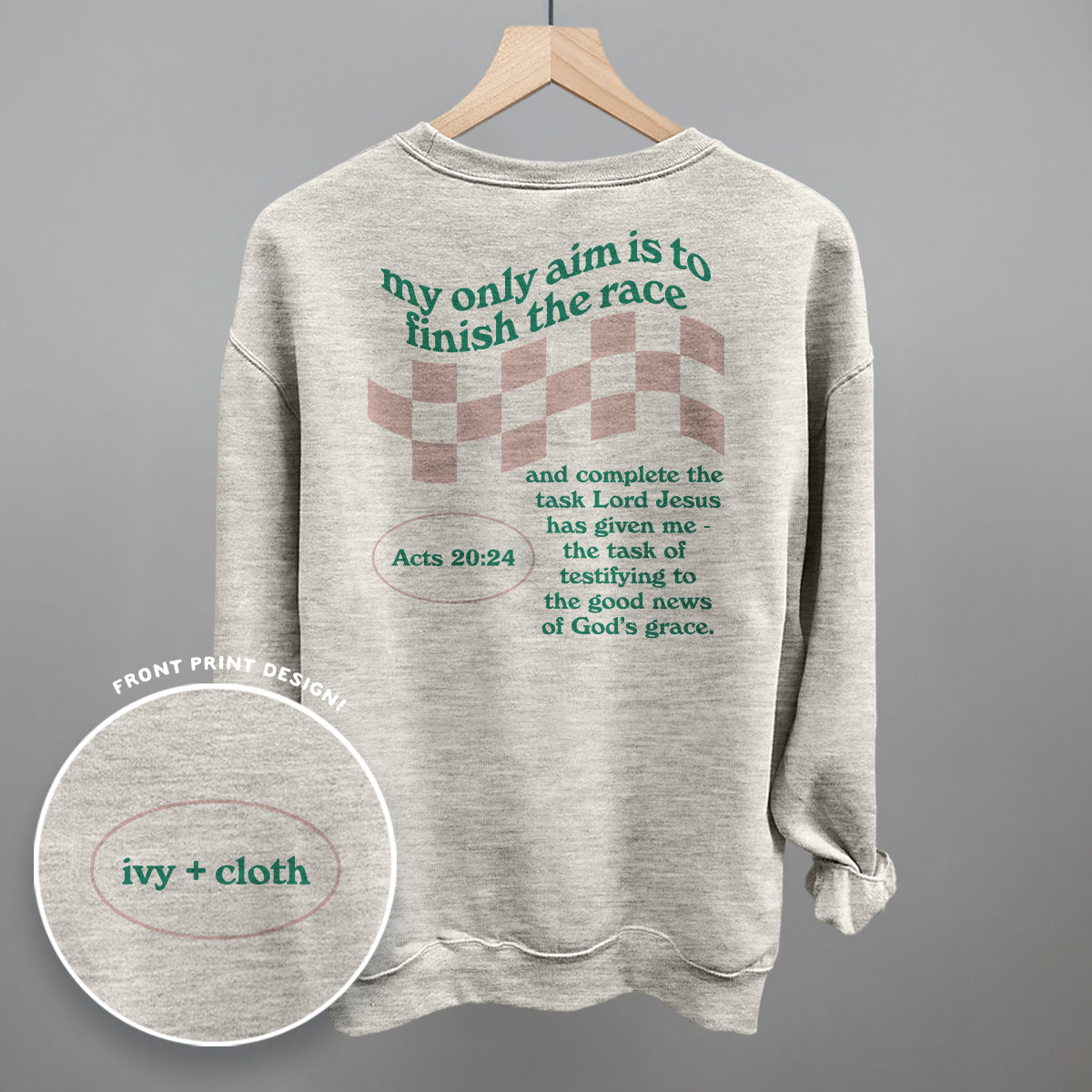 My Only Aim Is To Finish The Race (Back Print) T-Shirts, Hoodie, Sweatshirt | RetroVerseTees.com (Image 3)