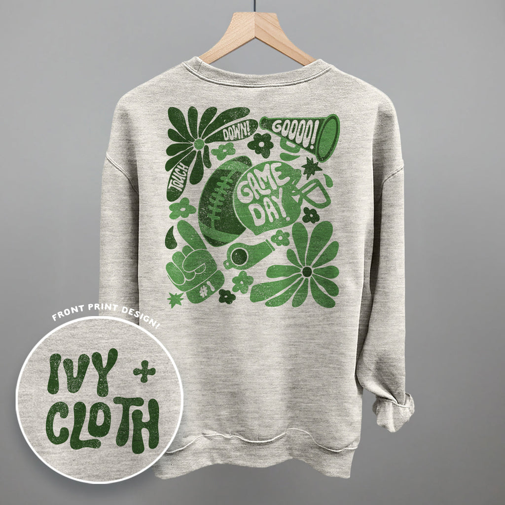 Floral Game Day Green (Back Print) T-Shirts, Hoodie, Sweatshirt | RetroVerseTees.com (Image 5)