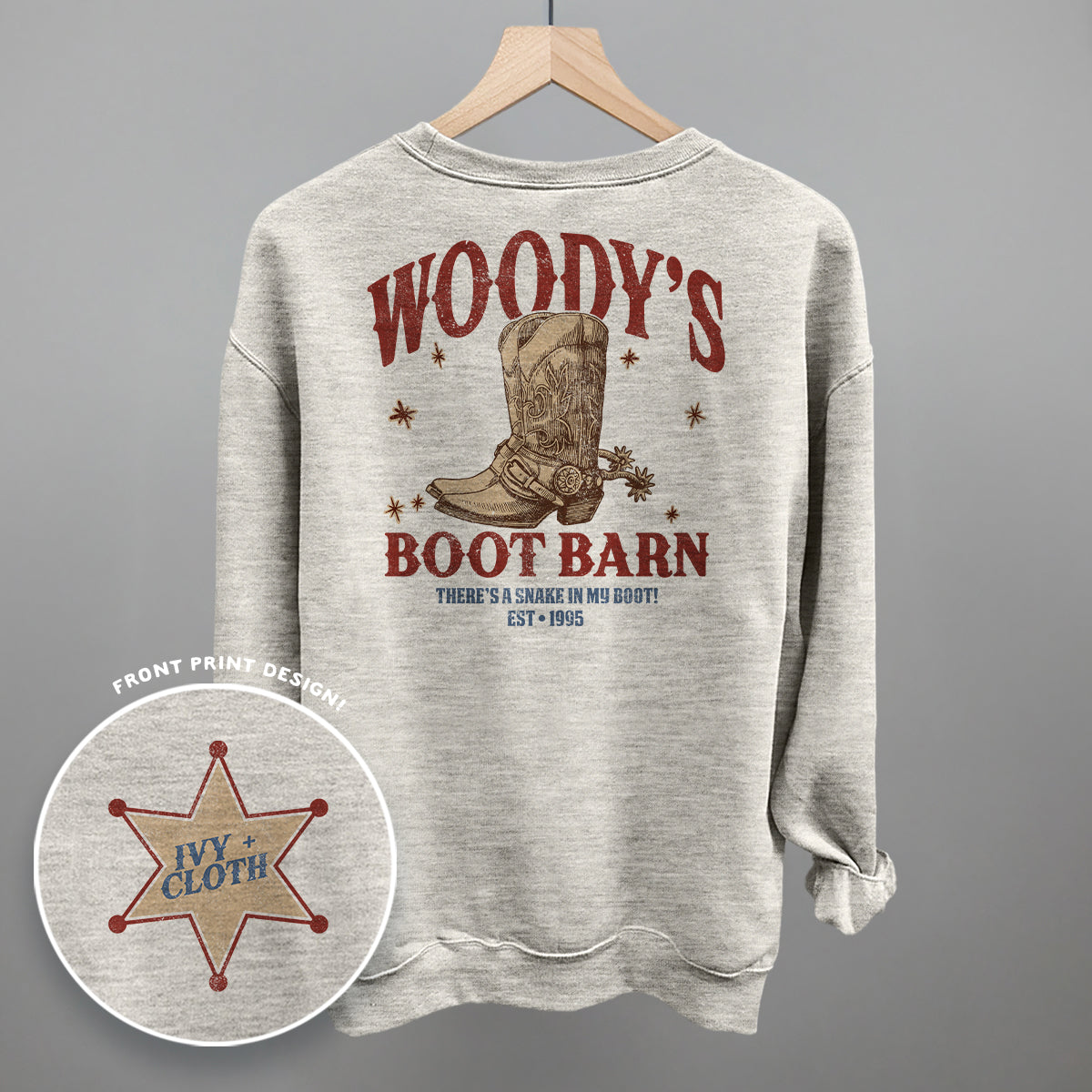 Woody's Boot Barn (Back Print) T-Shirts, Hoodie, Sweatshirt | RetroVerseTees.com (Image 4)