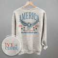 America Red & Blue Eagle (Back Print) T-Shirts, Hoodie, Sweatshirt | RetroVerseTees.com (Image 1)