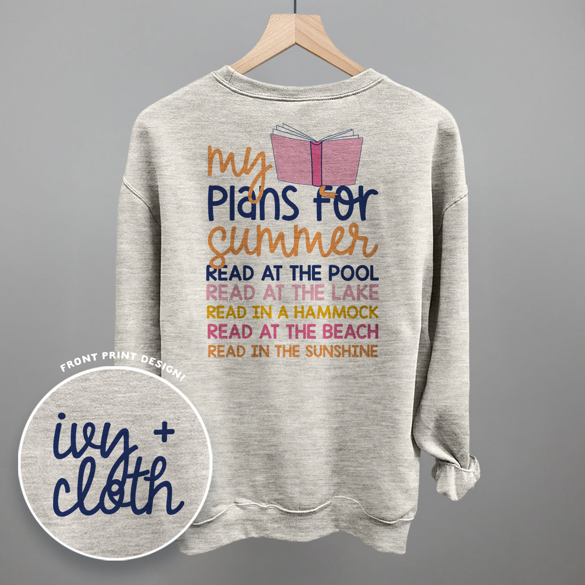 My Reading Plans For Summer (Back Print) T-Shirts, Hoodie, Sweatshirt | RetroVerseTees.com (Image 4)