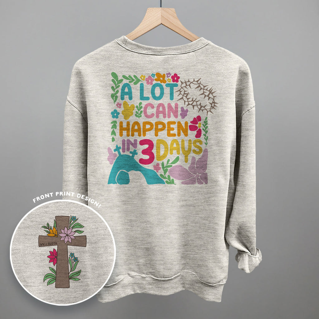 A Lot Can Happen In 3 Days (Back Print) T-Shirts, Hoodie, Sweatshirt | RetroVerseTees.com (Image 3)