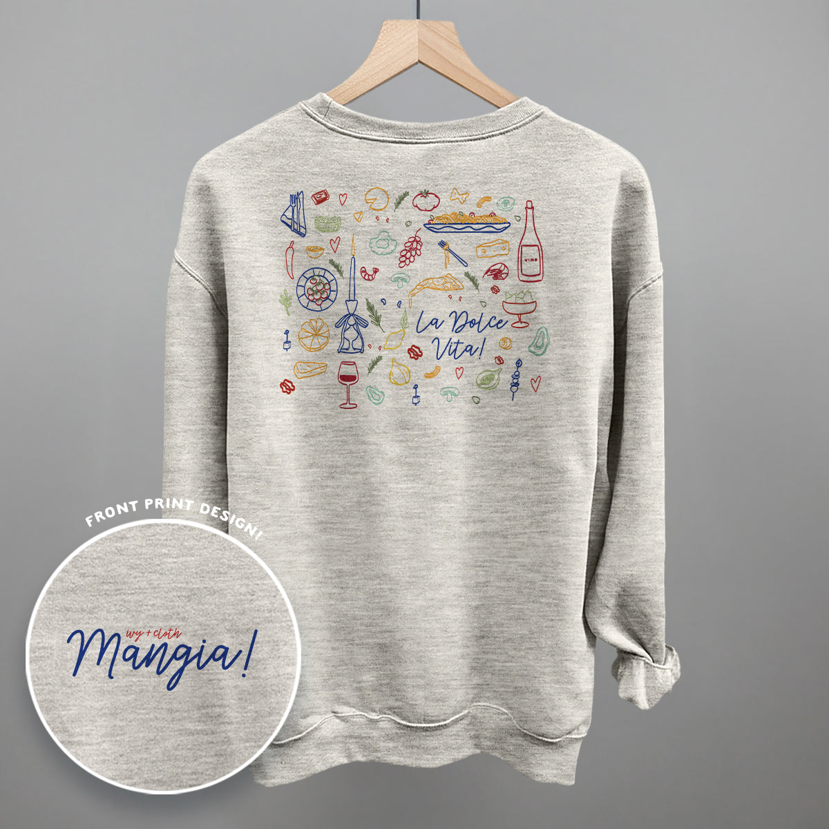 Italian Doodles (Back Print) T-Shirts, Hoodie, Sweatshirt | RetroVerseTees.com (Image 5)