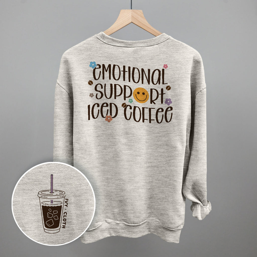 Emotional Support Iced Coffee (Back Print) T-Shirts, Hoodie, Sweatshirt | RetroVerseTees.com (Image 3)