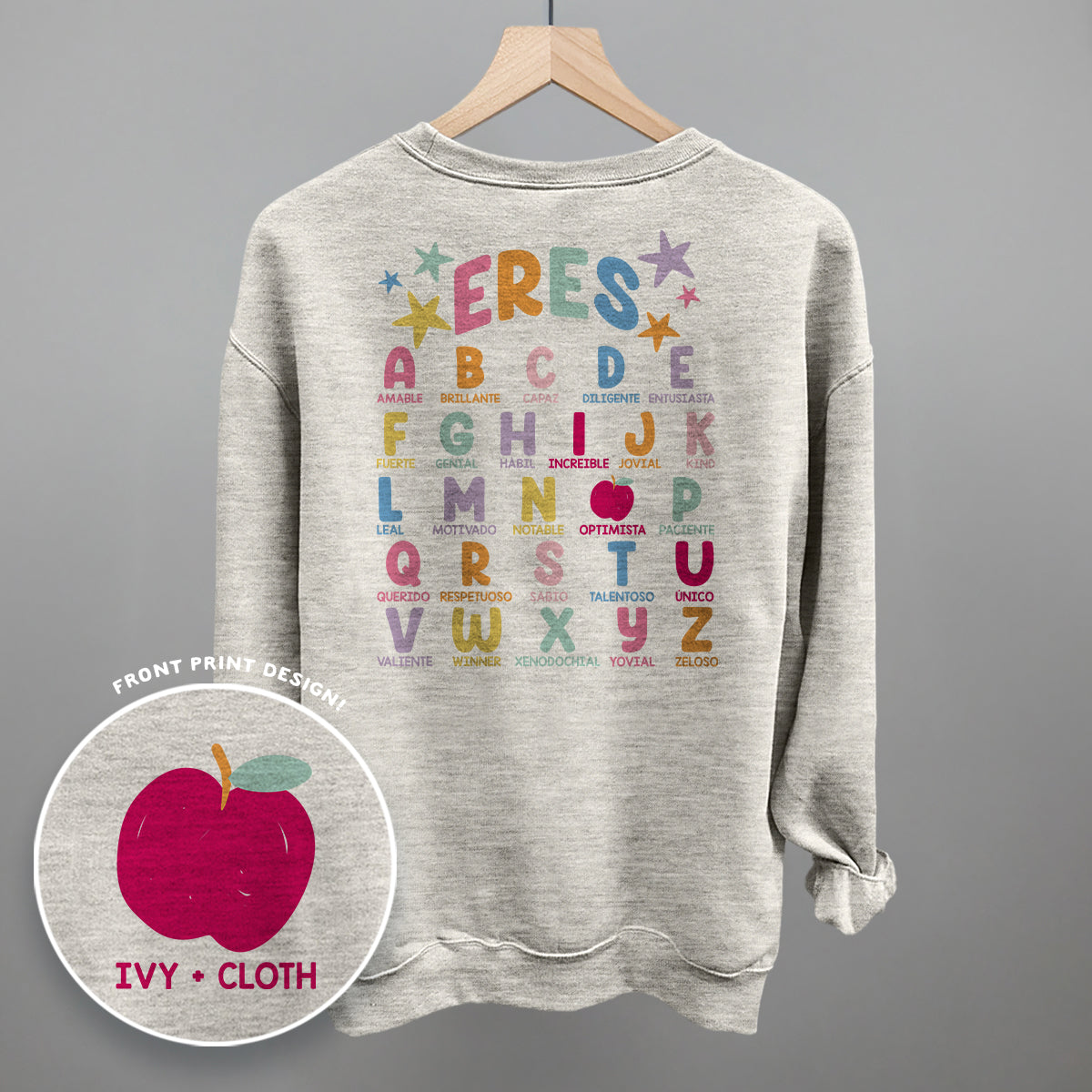Eres (You Are) Alphabet Spanish (Back Print) T-Shirts, Hoodie, Sweatshirt | RetroVerseTees.com (Image 5)