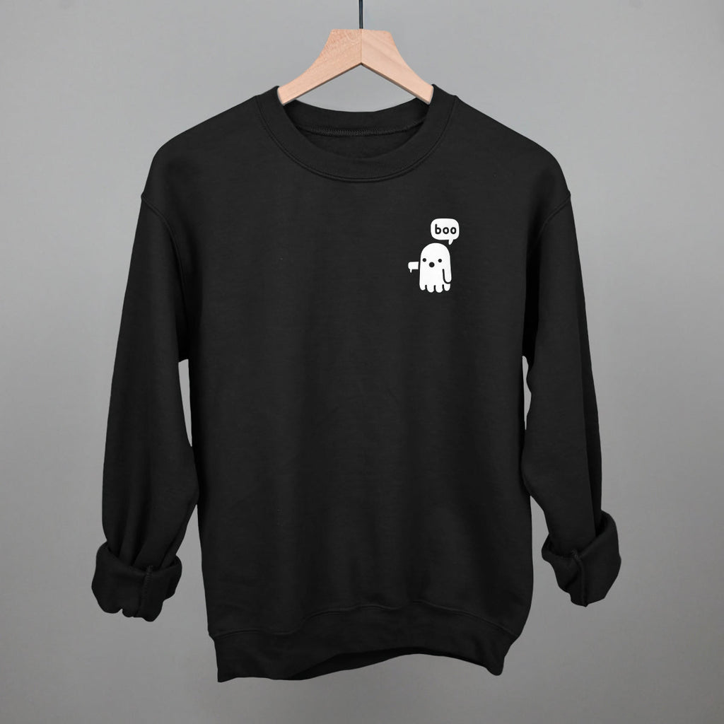 Boo Ghost (Left Chest) T-Shirts, Hoodie, Sweatshirt | RetroVerseTees.com (Image 1)
