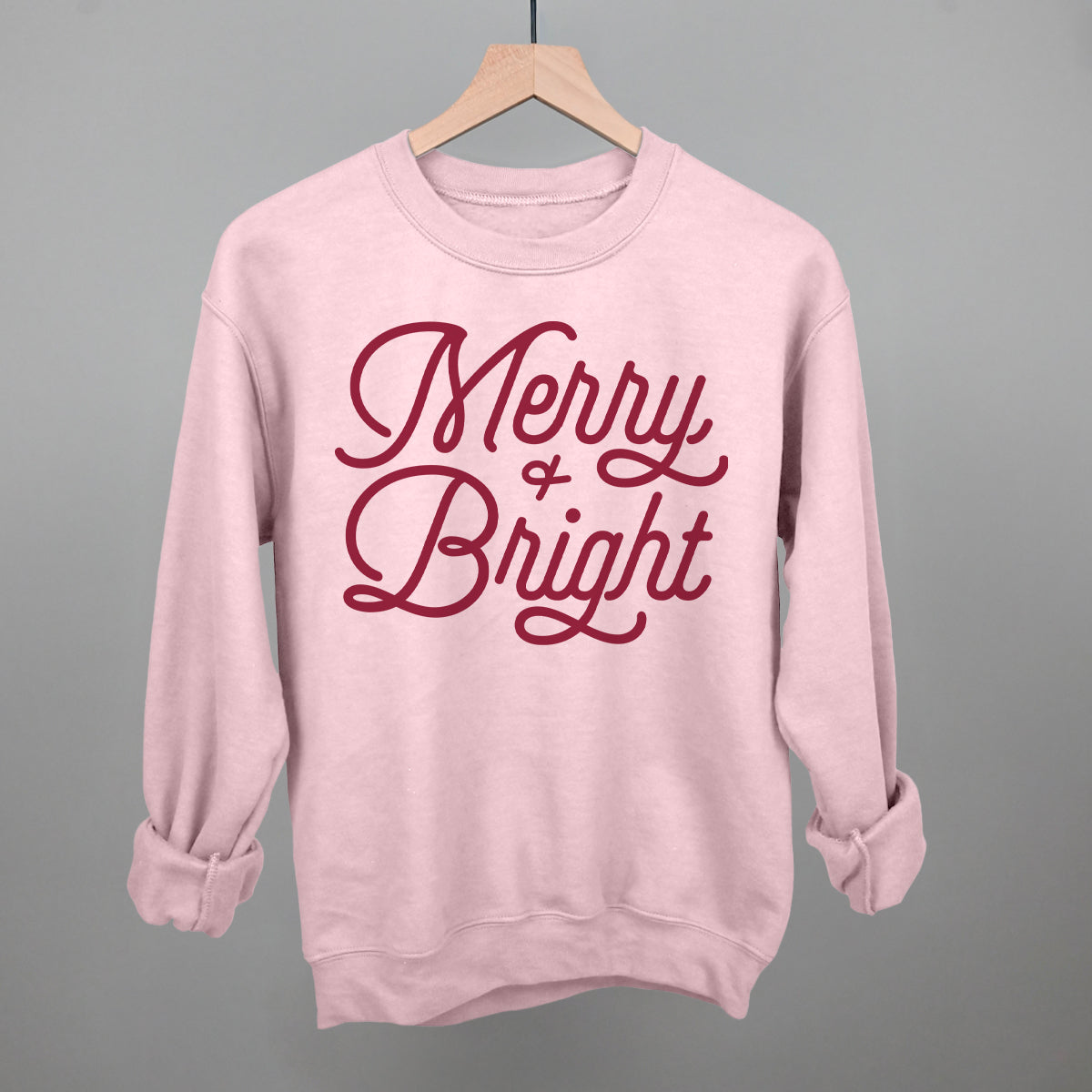 Merry And Bright (Monoline Script) T-Shirts, Hoodie, Sweatshirt | RetroVerseTees.com (Image 5)