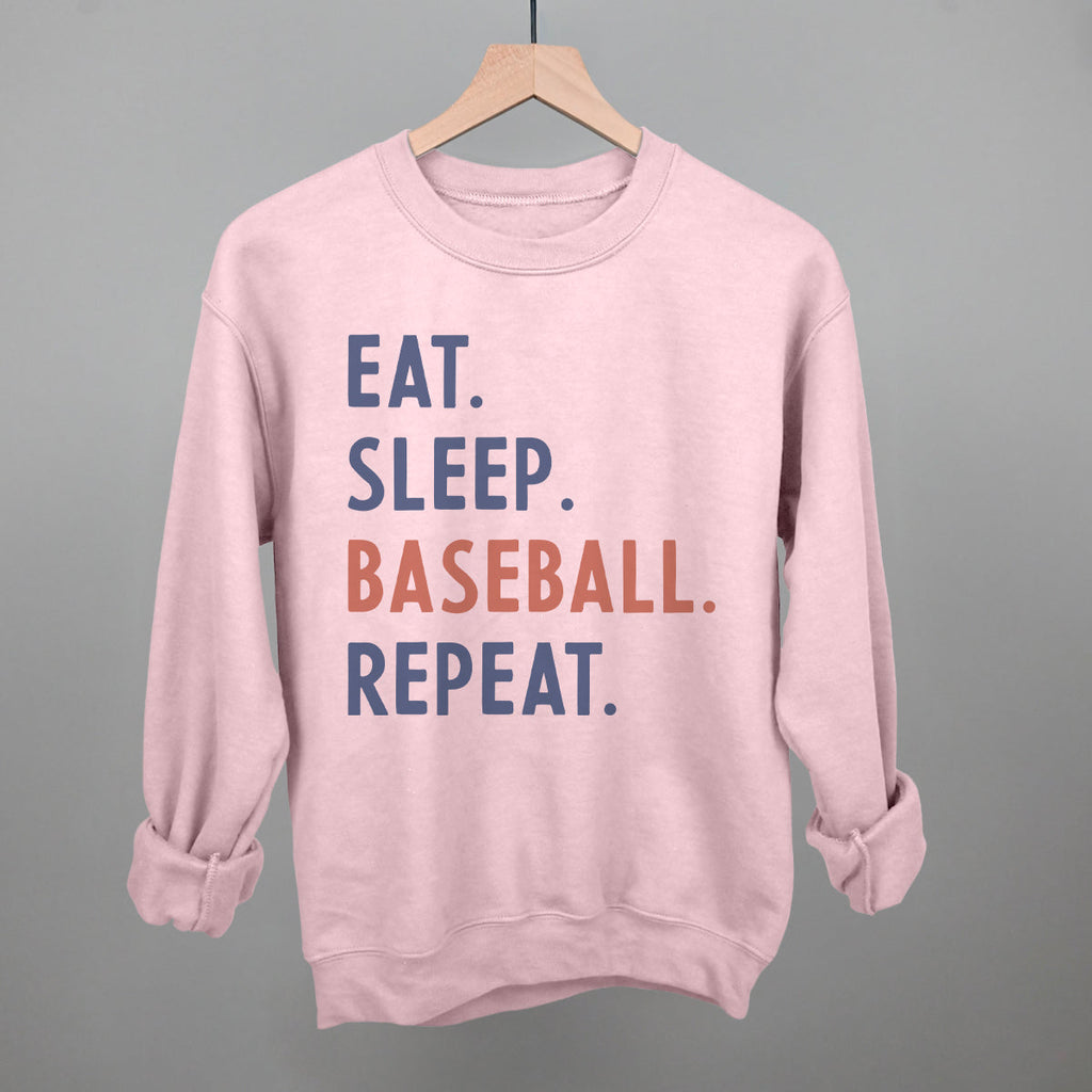 Eat Sleep Baseball Repeat T-Shirts, Hoodie, Sweatshirt | RetroVerseTees.com (Image 1)
