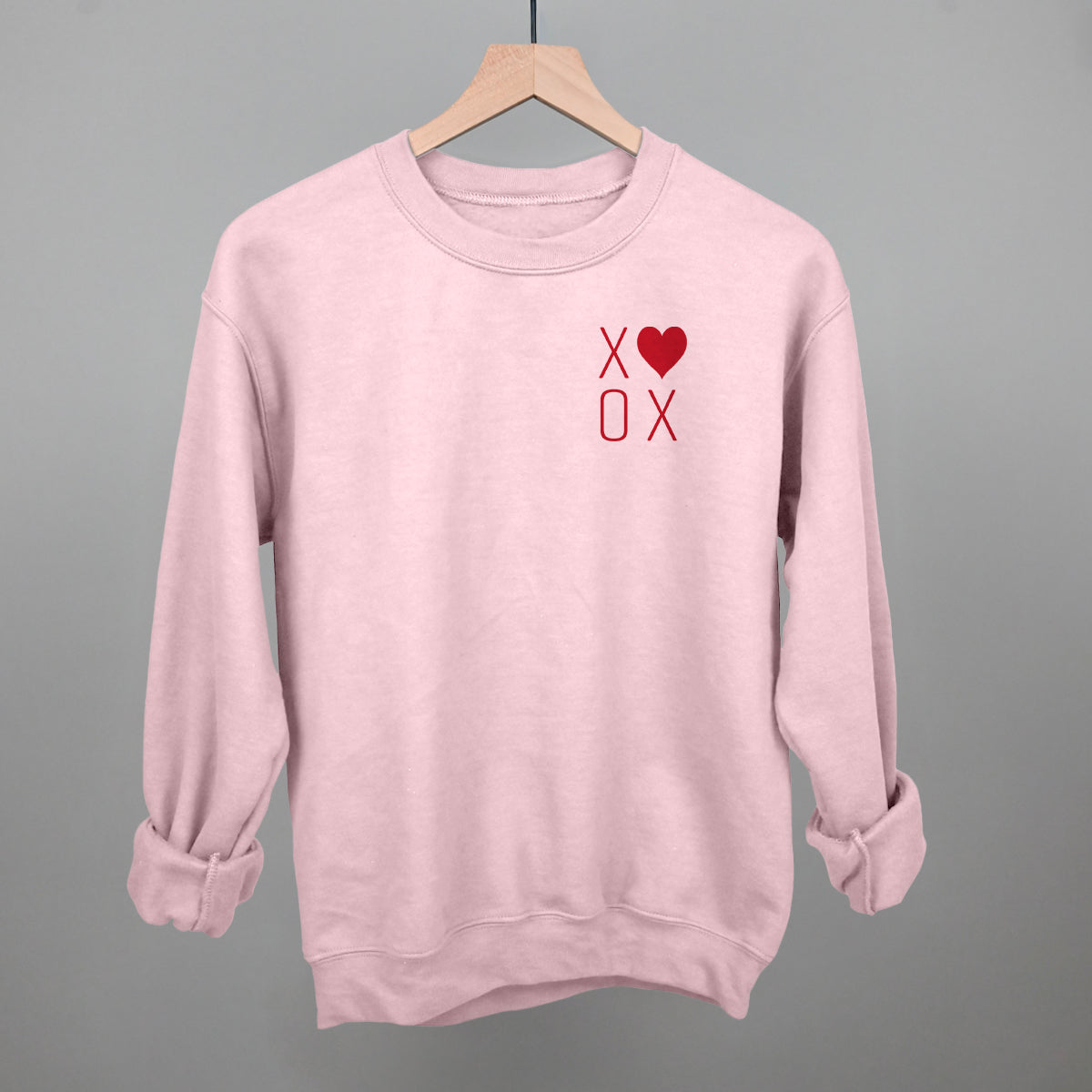 XOXO Heart (Left Chest) T-Shirts, Hoodie, Sweatshirt | RetroVerseTees.com (Image 1)