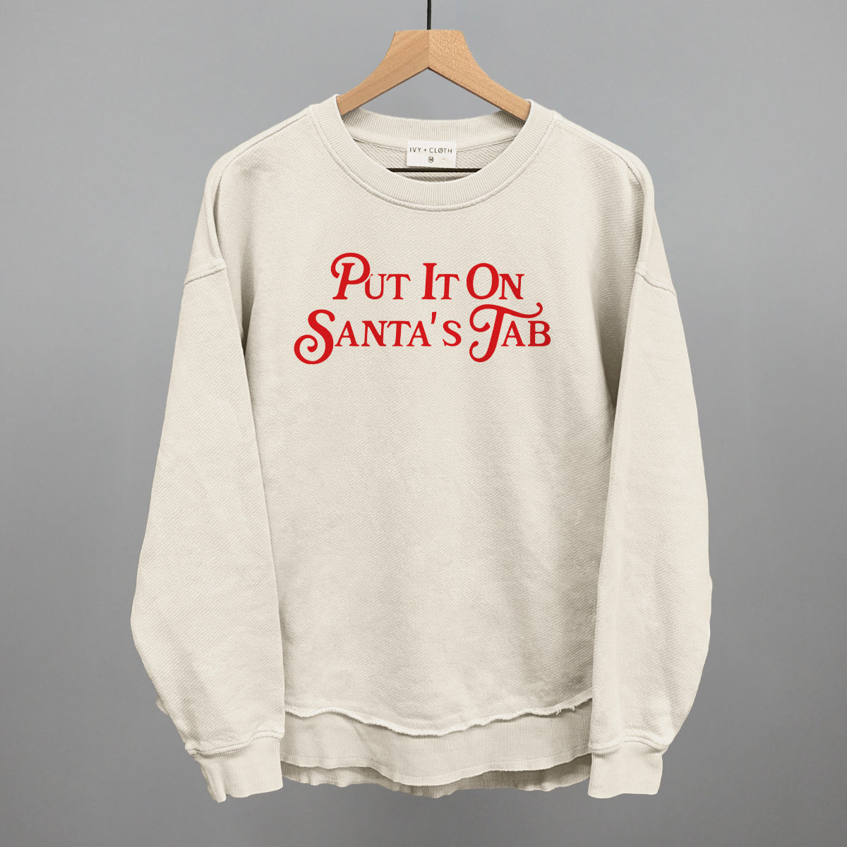 Put It On Santa's Tab (Red) T-Shirts, Hoodie, Sweatshirt | RetroVerseTees.com (Image 5)