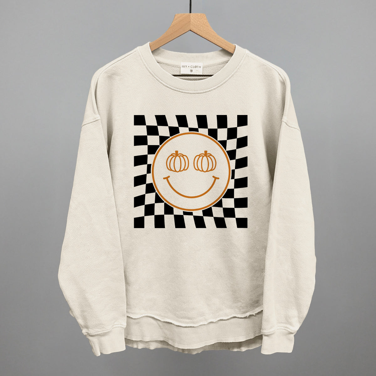 Pumpkin Smiley Face Checker T-Shirts, Hoodie, Sweatshirt | RetroVerseTees.com (Image 5)
