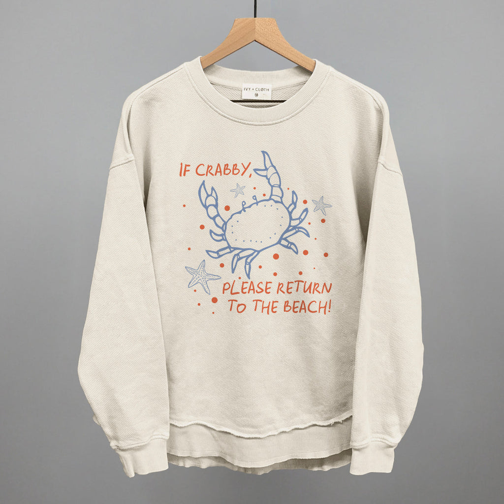If Crabby, Please Return To The Beach T-Shirts, Hoodie, Sweatshirt | RetroVerseTees.com (Image 1)
