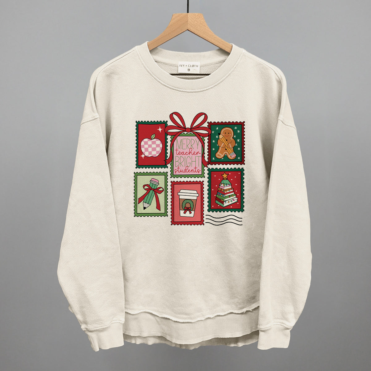 Christmas Teacher Stamps T-Shirts, Hoodie, Sweatshirt | RetroVerseTees.com (Image 5)