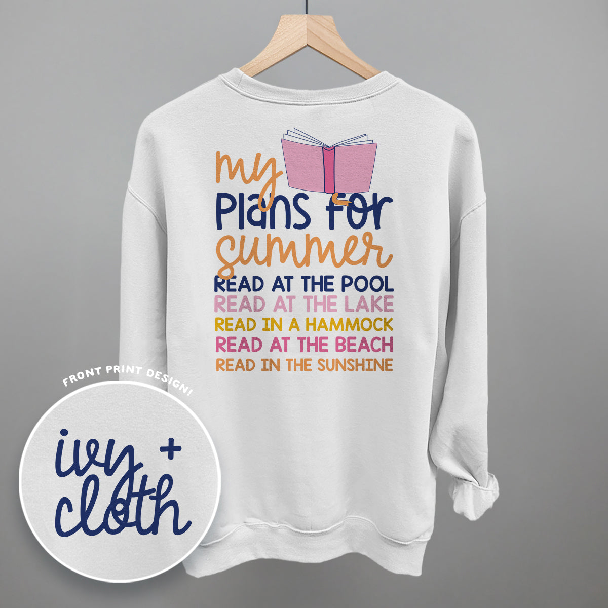 My Reading Plans For Summer (Back Print) T-Shirts, Hoodie, Sweatshirt | RetroVerseTees.com (Image 5)