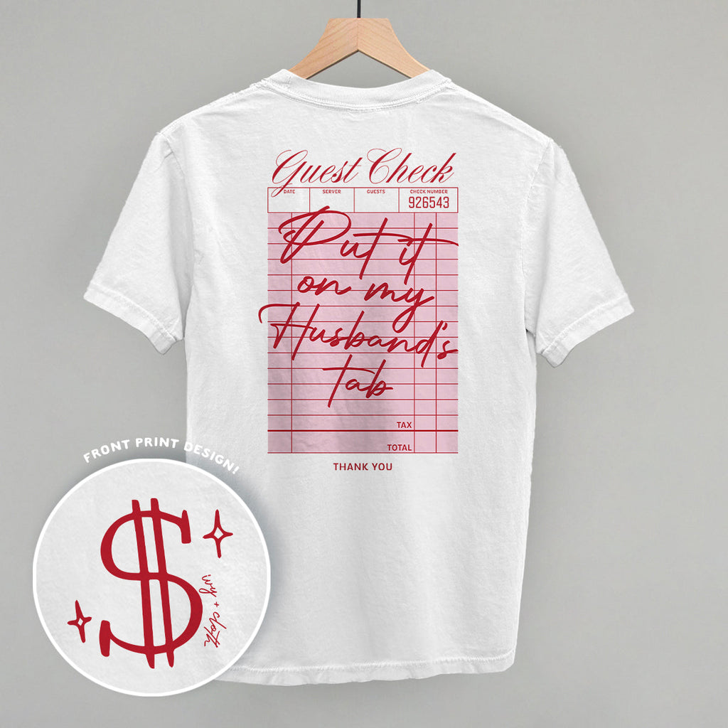 Put It On My Husband's Tab (Back Print) T-Shirts, Hoodie, Sweatshirt | RetroVerseTees.com (Image 3)
